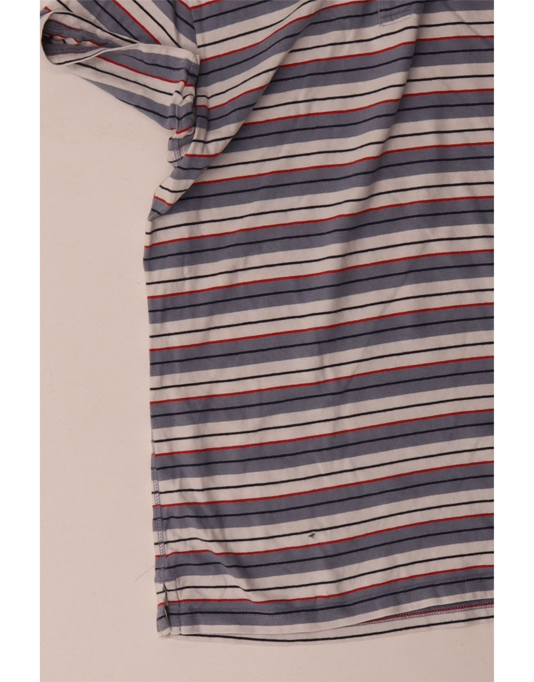 Superdry Mens Polo Shirt Medium Blue Striped Cotton