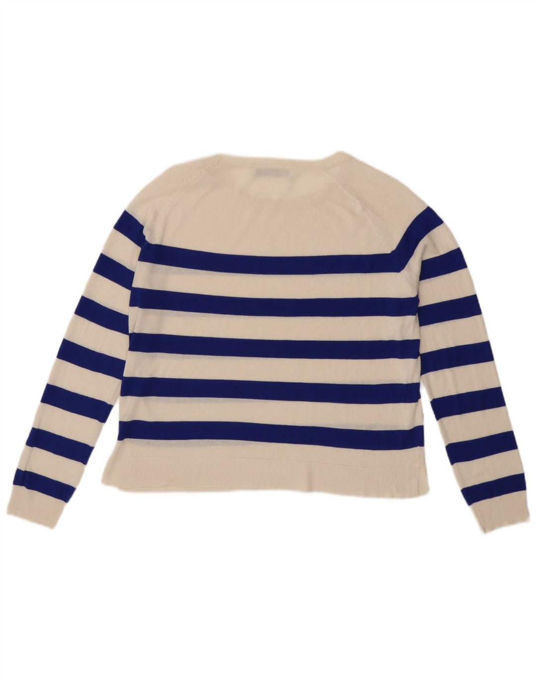 Zara Womens Bolero Top UK 10 Small Off White Striped