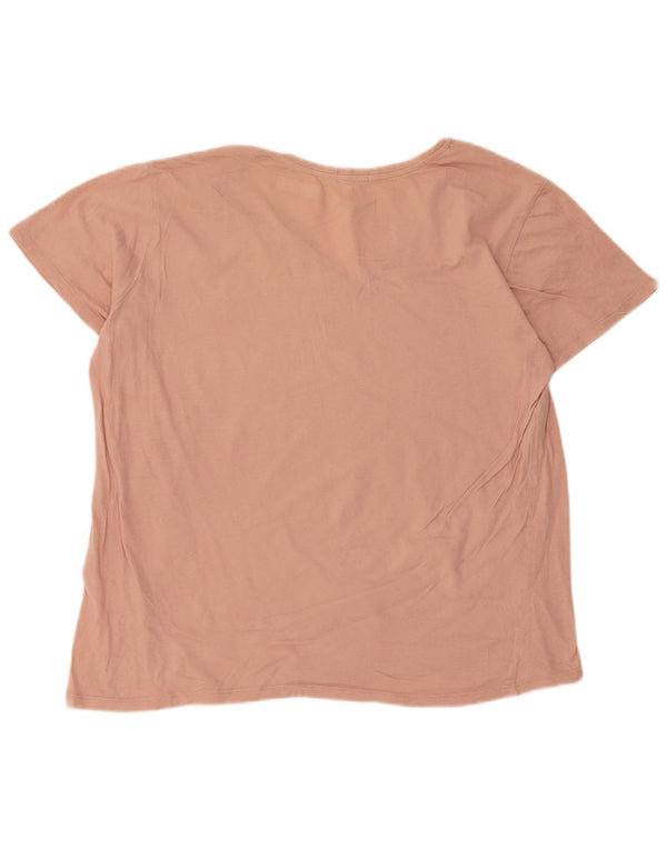 Avirex Womens Graphic T-Shirt Top UK 20 2XL Pink Cotton