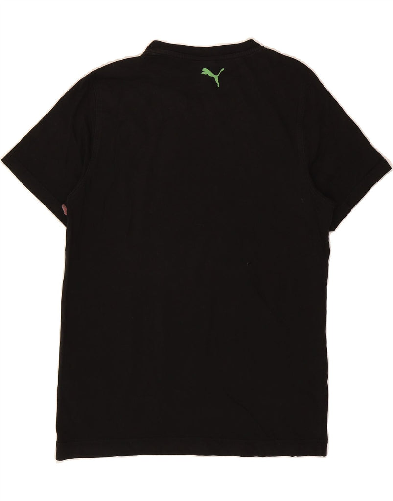 PUMA Mens Graphic T-Shirt Top Medium Black Cotton Vintage Puma and Second-Hand Puma from Messina Hembry 