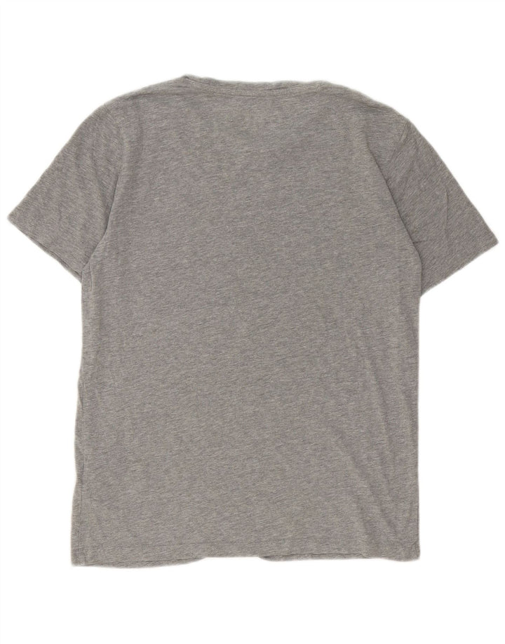 Jack & Jones Mens T-Shirt Top Large Grey Flecked Cotton