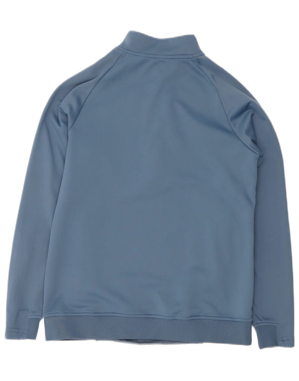 Gym King Mens Zip Neck Sweatshirt Jumper Small Blue Colourblock