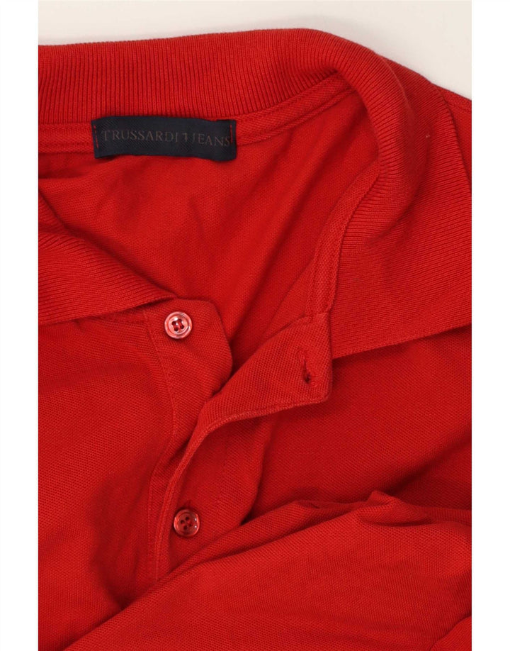 Trussardi Jeans Mens Polo Shirt XL Red