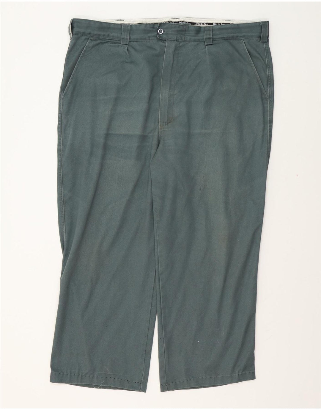 DICKIES Mens Straight Chino Trousers W46 L27 Blue Cotton