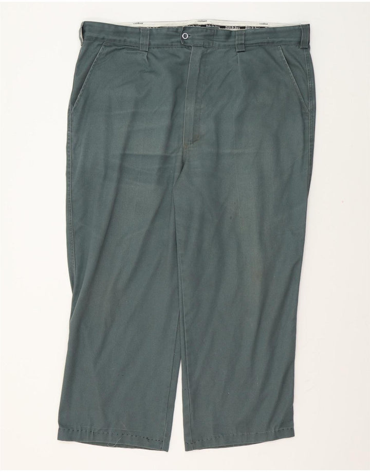 DICKIES Mens Straight Chino Trousers W46 L27 Blue Cotton