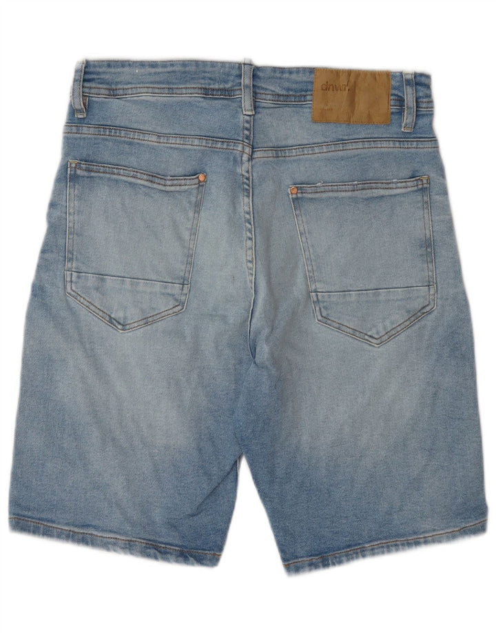 Zara Mens Denim Shorts EU 42 Large W32 Blue Cotton