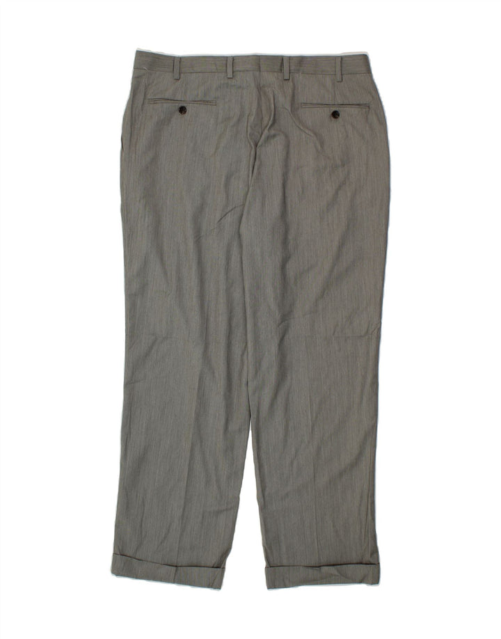 CHAPS Mens Pegged Suit Trousers W38 L30 Grey Polyester Vintage Chaps and Second-Hand Chaps from Messina Hembry 