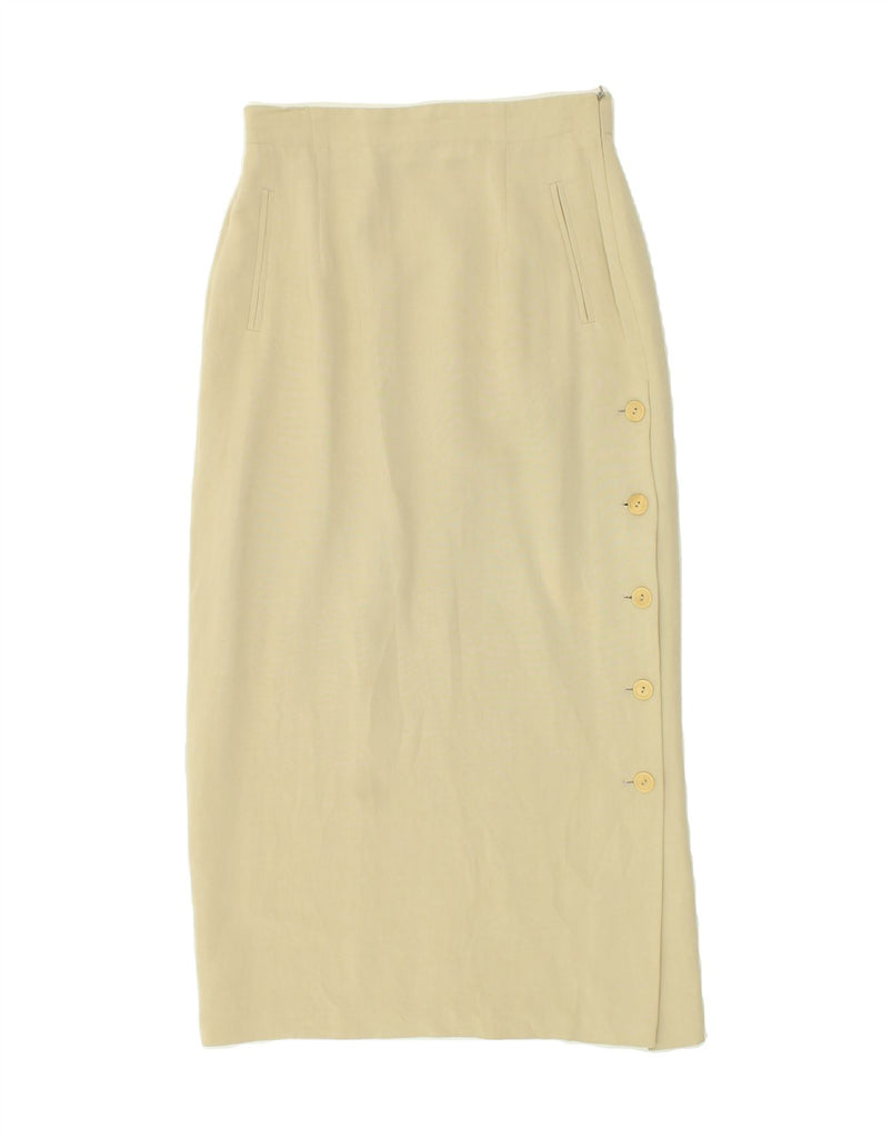 VINTAGE Womens Maxi Skirt EU 38 Medium W28  Beige Cotton Vintage Vintage and Second-Hand Vintage from Messina Hembry 