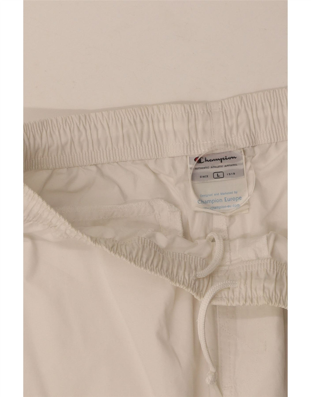 CHAMPION Mens Capri Tracksuit Trousers Large  White Cotton