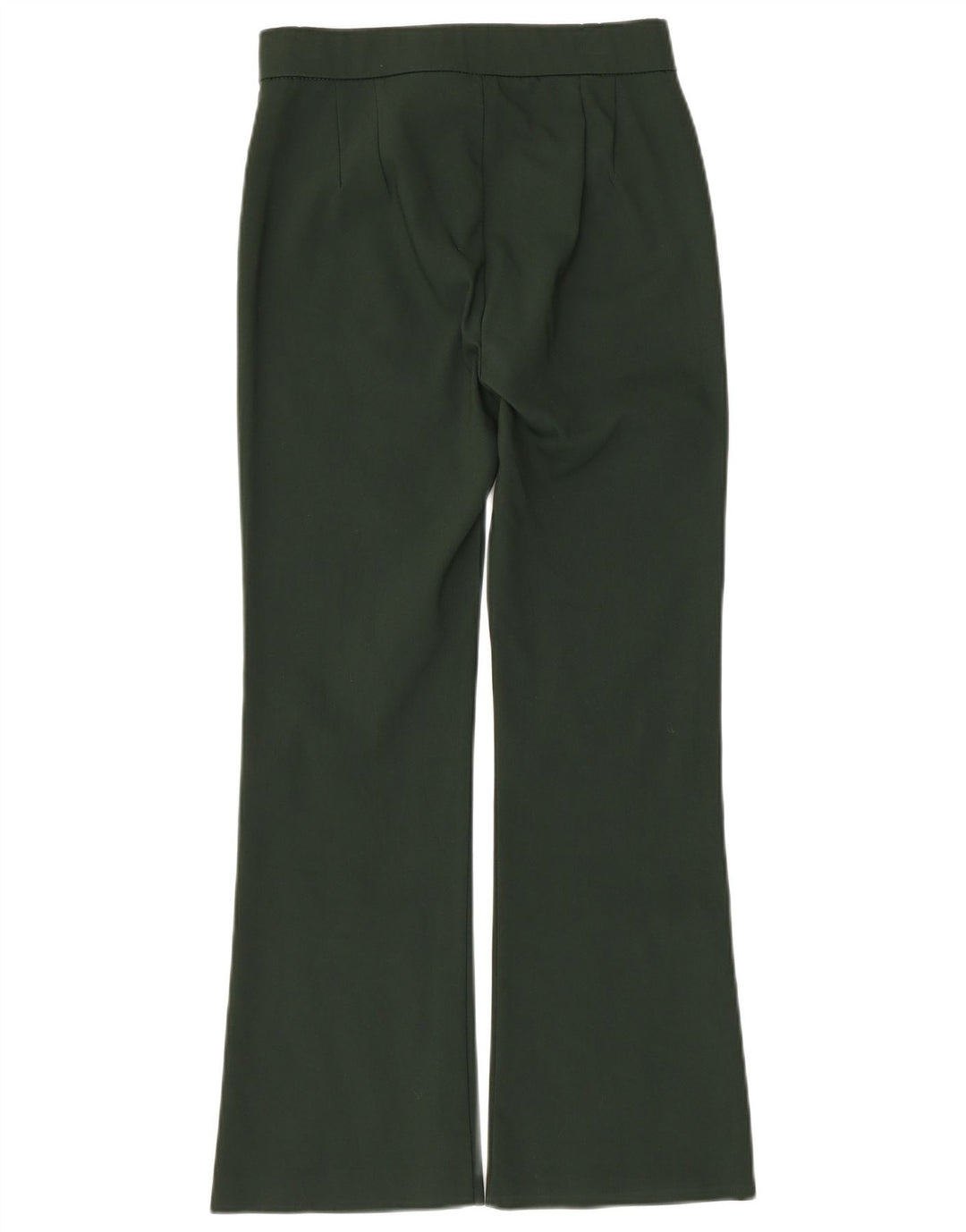 ZARA Womens Bootcut Casual Trousers Small W26 L25 Green Cotton