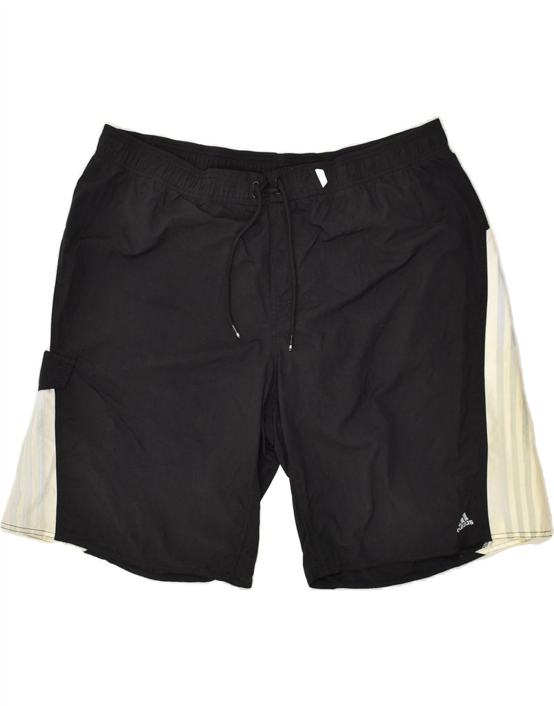 ADIDAS Mens Swimming Shorts 2XL Black Polyester | Vintage Adidas | Thrift | Second-Hand Adidas | Used Clothing | Messina Hembry 