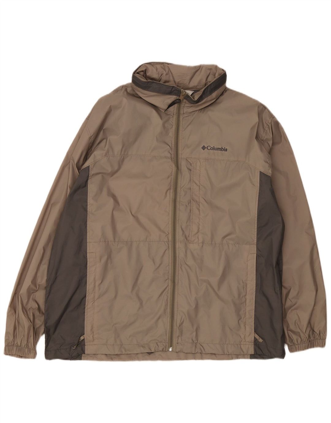 Columbia Mens Rain Jacket UK 42 XL Grey Colourblock Nylon