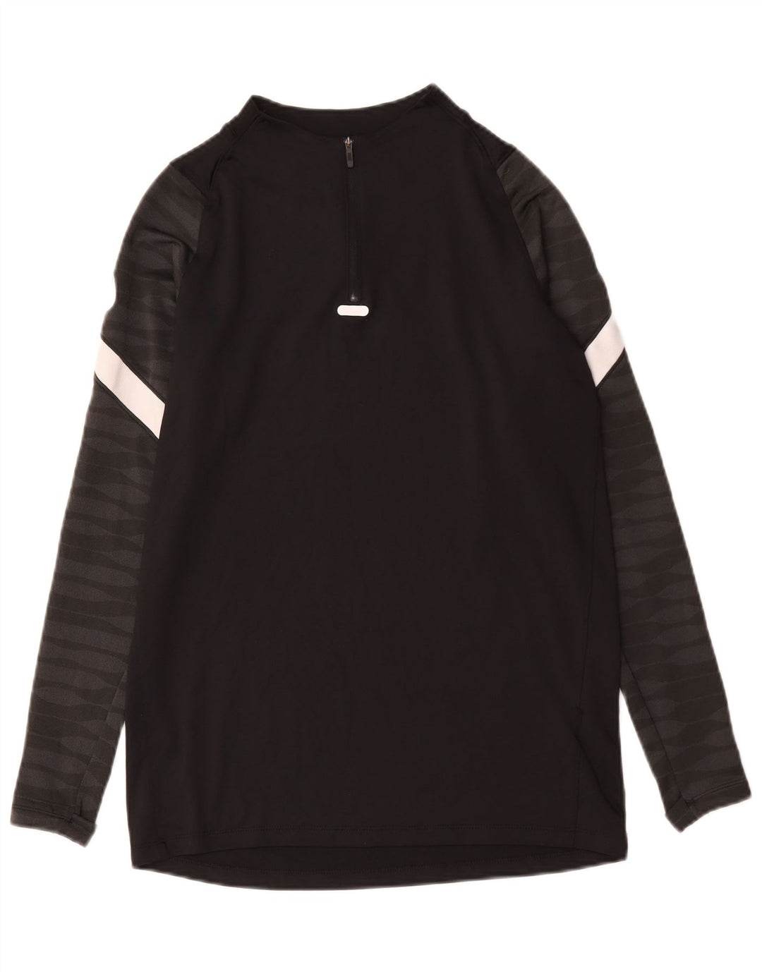 Nike Mens Dri Fit Zip Neck Pullover Tracksuit Top Medium Black Colourblock