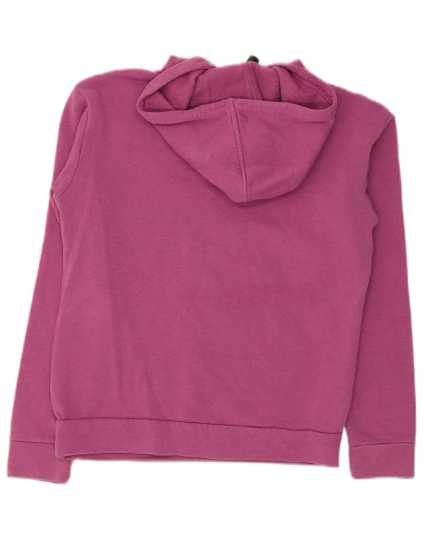 Adidas Girls Regular Fit Hoodie Jumper 11-12 Years Pink Colourblock Cotton