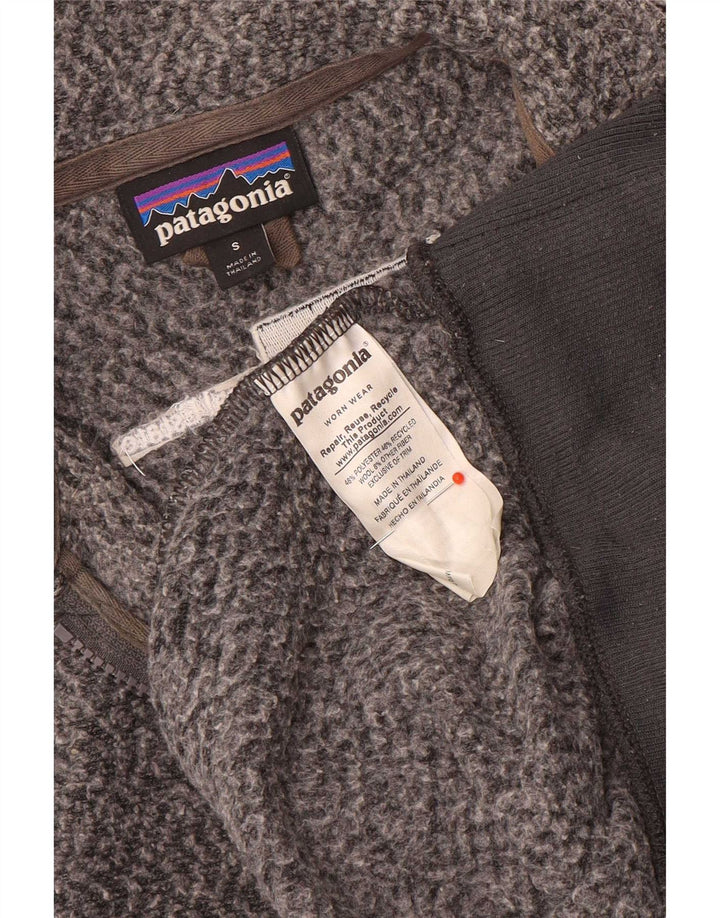 Patagonia Womens Fleece Jumper UK 10 Small Grey Polyester