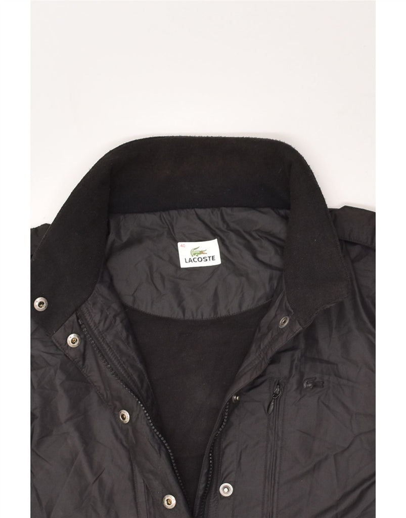 LACOSTE Womens Utility Jacket Size 40 Medium Black Polyester | Vintage Lacoste | Thrift | Second-Hand Lacoste | Used Clothing | Messina Hembry 