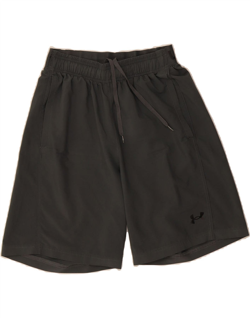 UNDER ARMOUR Mens Graphic Sport Shorts Small  Grey Polyester Vintage Under Armour and Second-Hand Under Armour from Messina Hembry 