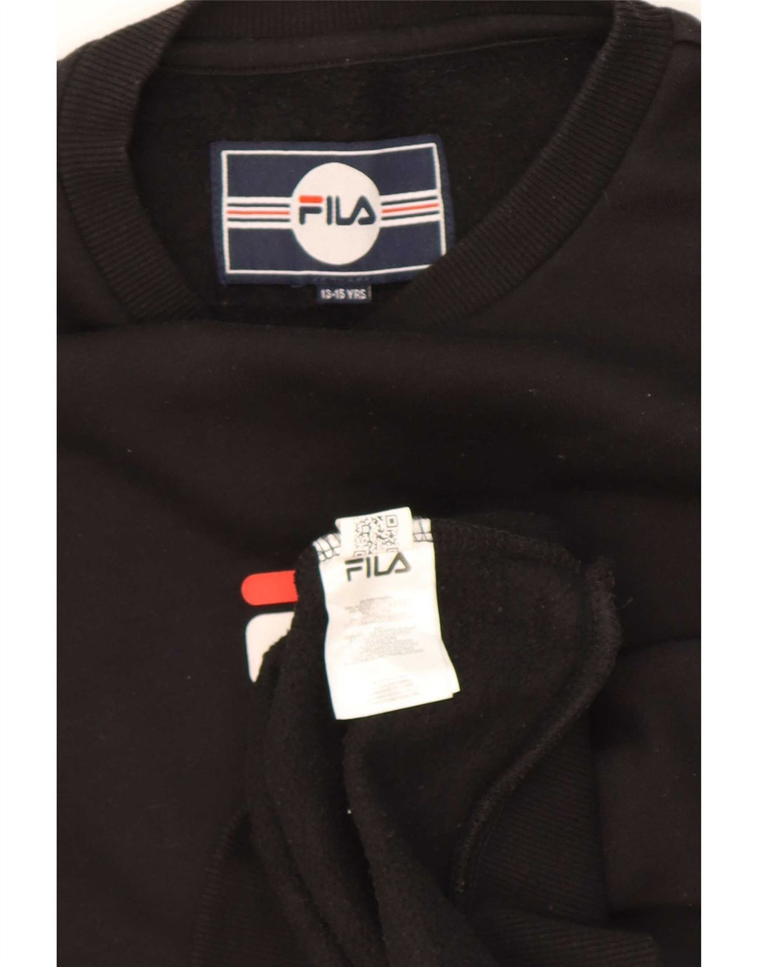Fila Boys Graphic Sweatshirt Jumper 13-14 Years Black Polyester