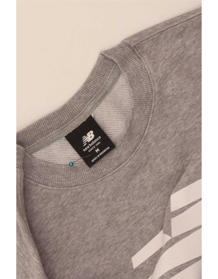New Balance Mens Graphic Sweatshirt Jumper Medium Grey
