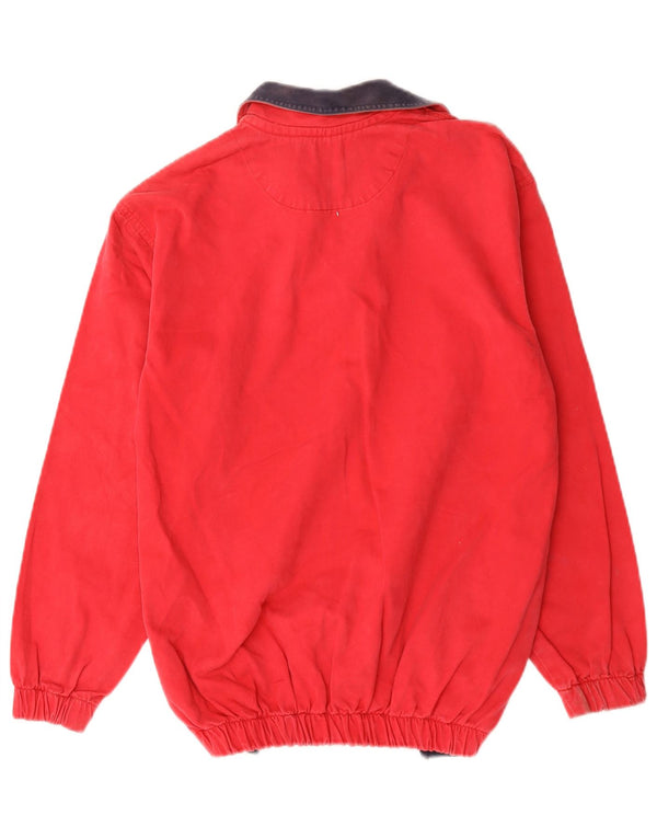 Crew Clothing Womens Zip Neck Sweatshirt Jumper UK 18 XL Red Cotton