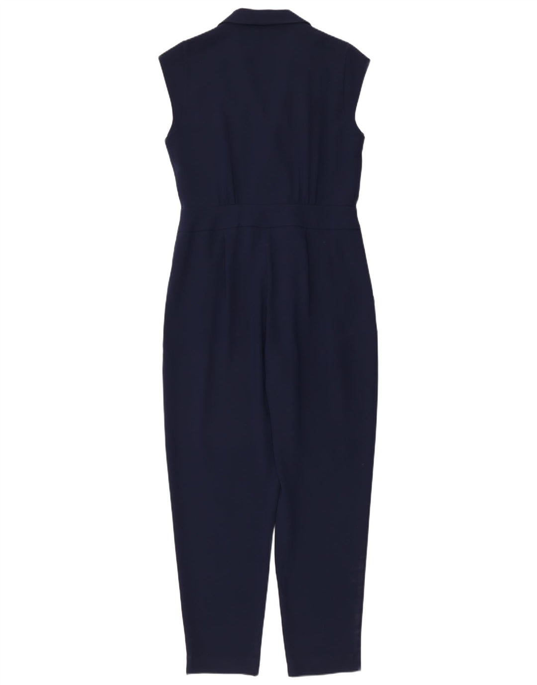 KAREN MILLEN Womens Sleeveless Jumpsuit UK 14 Large Navy Blue Polyester
