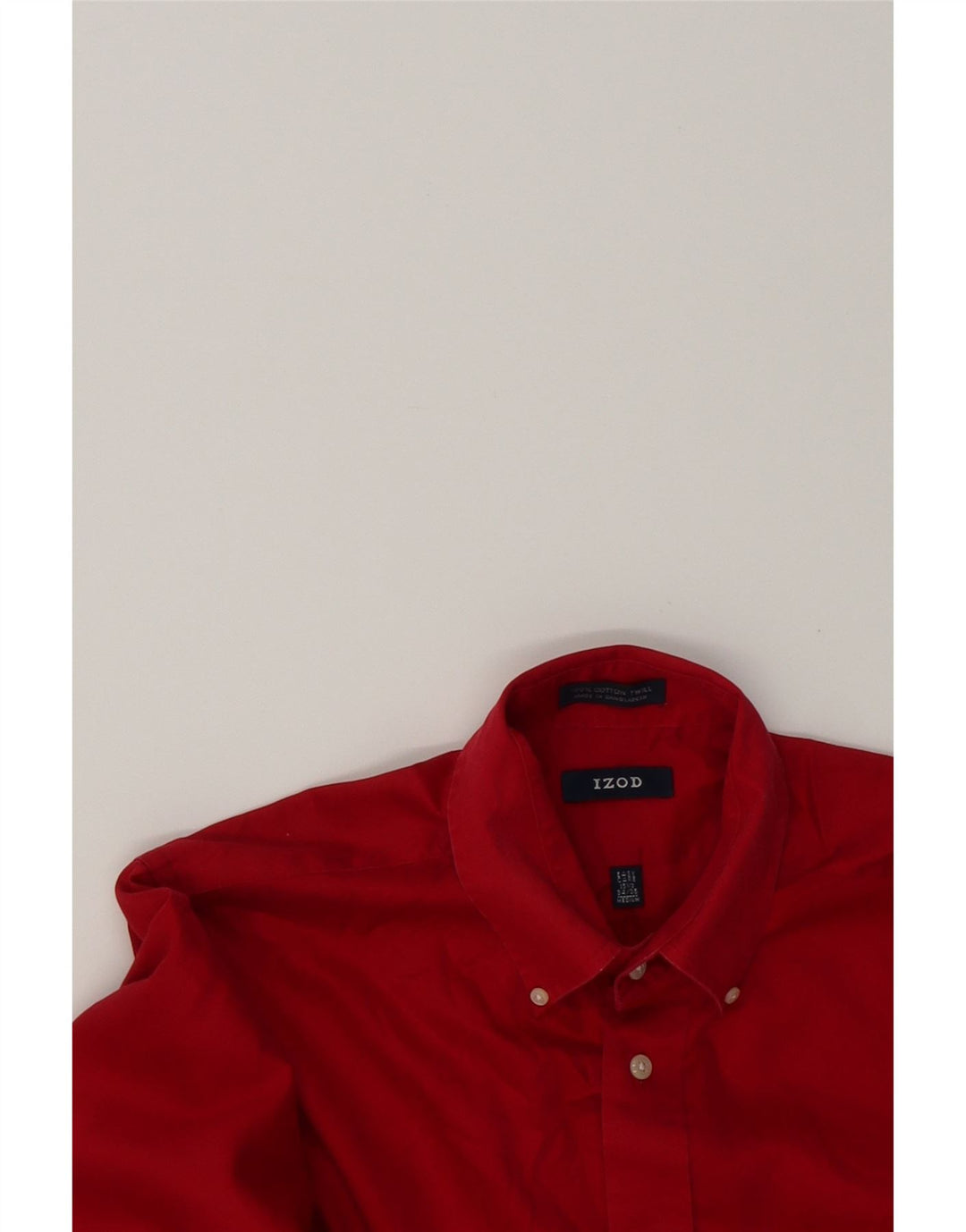 IZOD Mens Shirt Size 15 1/2 Medium Red Vintage Izod and Second-Hand Izod from Messina Hembry 