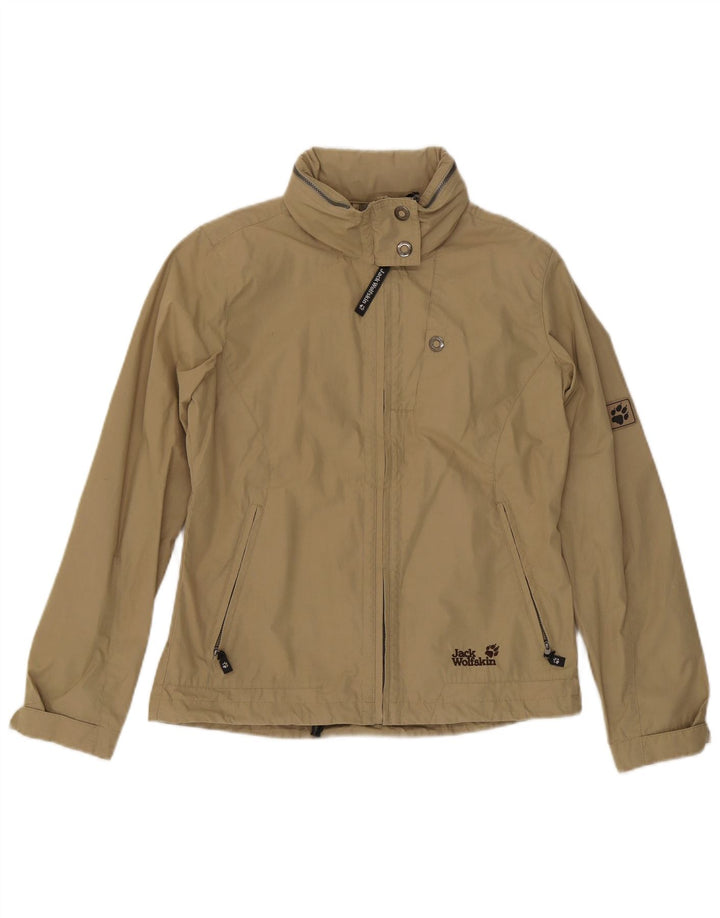 Jack Wolfskin Womens Hooded Bomber Jacket UK 16 Large Khaki