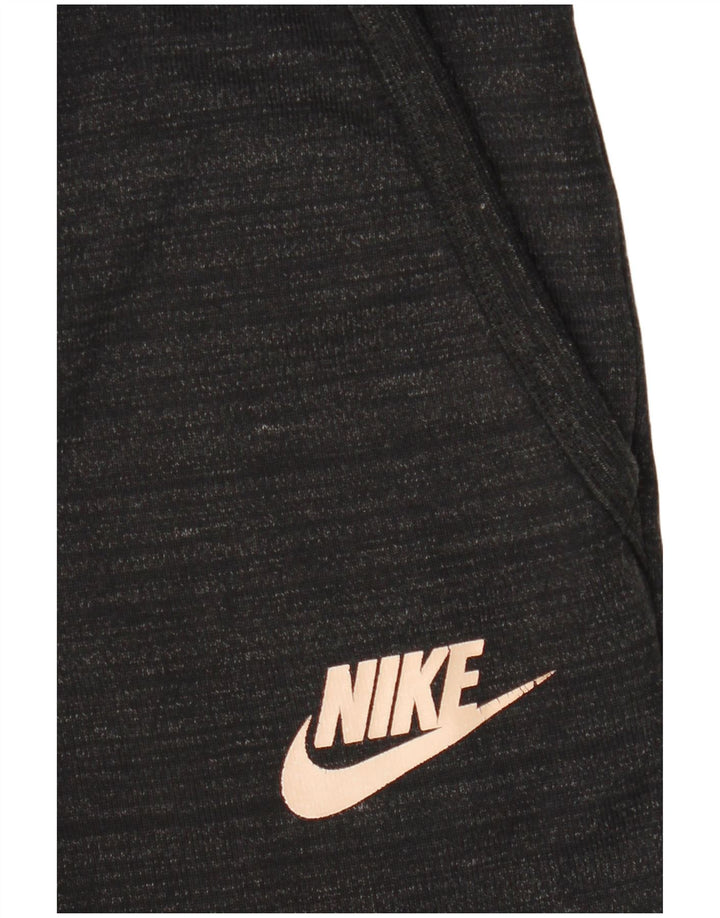 NIKE Mens Tracksuit Trousers Medium  Black Flecked Cotton
