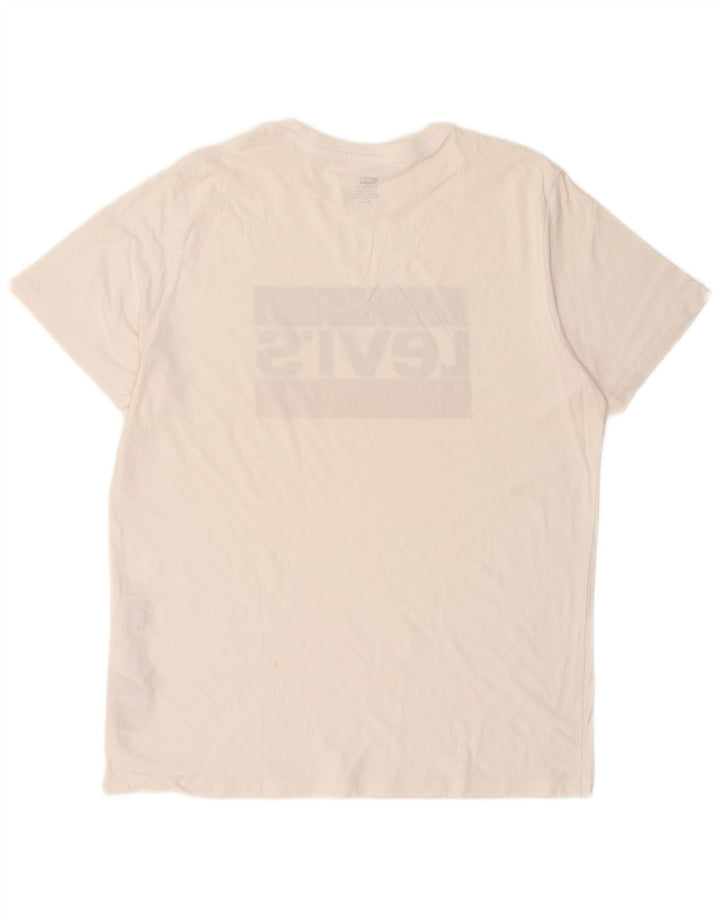 LEVI'S Mens Graphic T-Shirt Top Large White Cotton