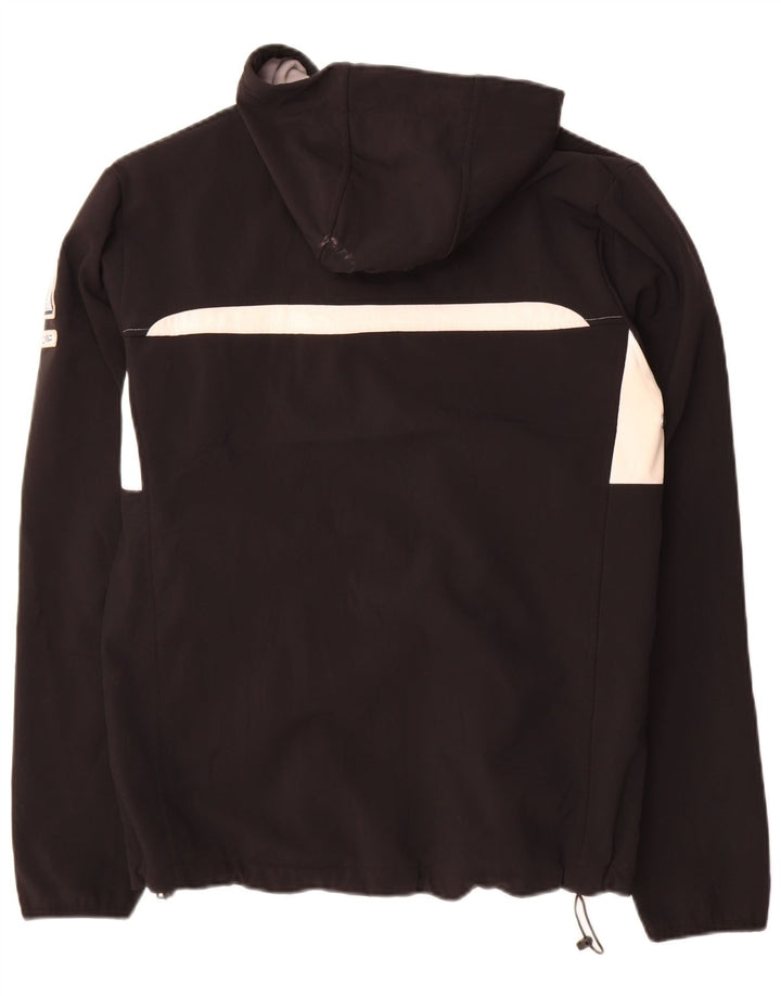 CMP Mens Hooded Windbreaker Jacket UK 40 Large Black Colourblock Polyester