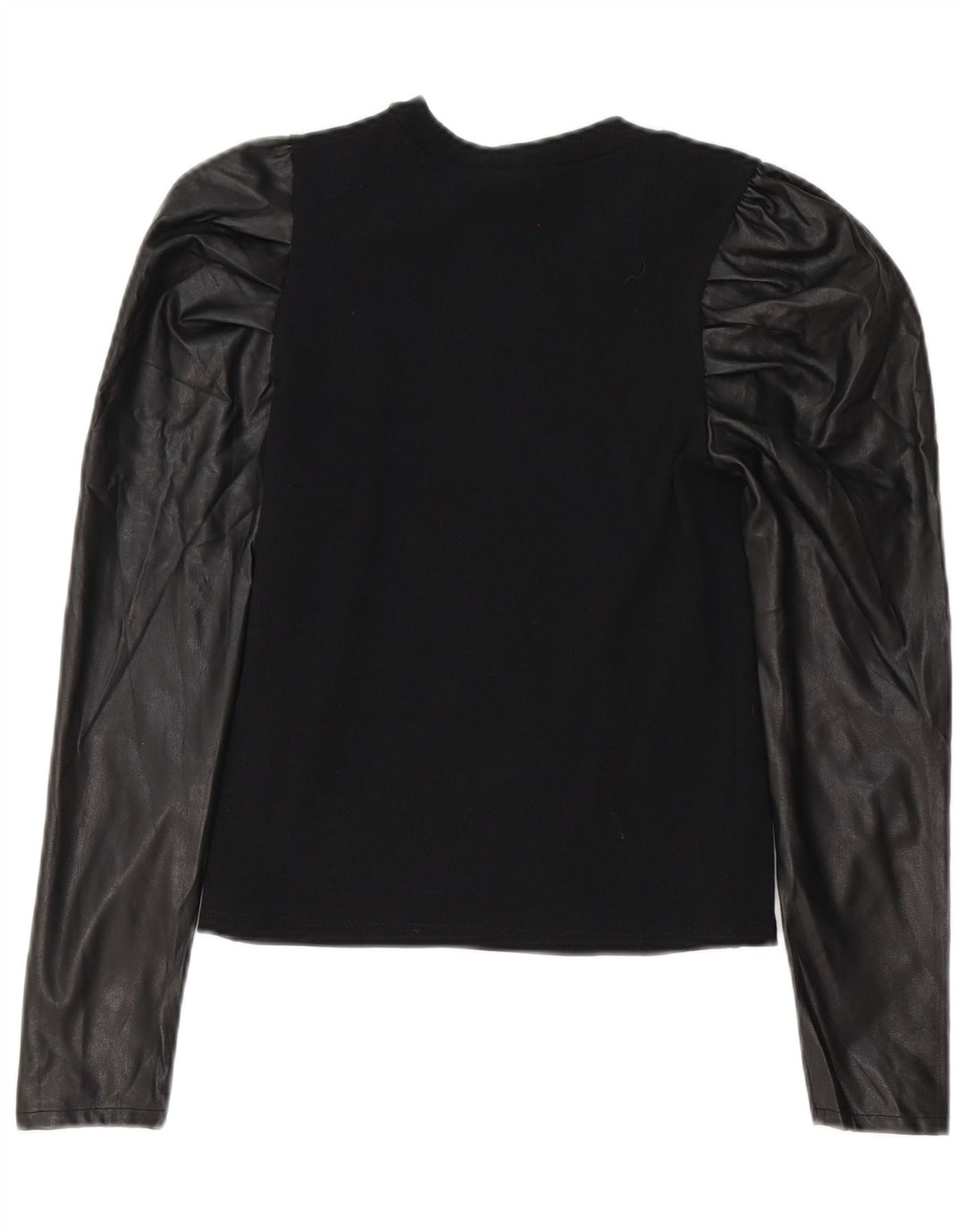 Zara Womens Long Sleeve Blouse Top UK 12 Medium Black Polyester