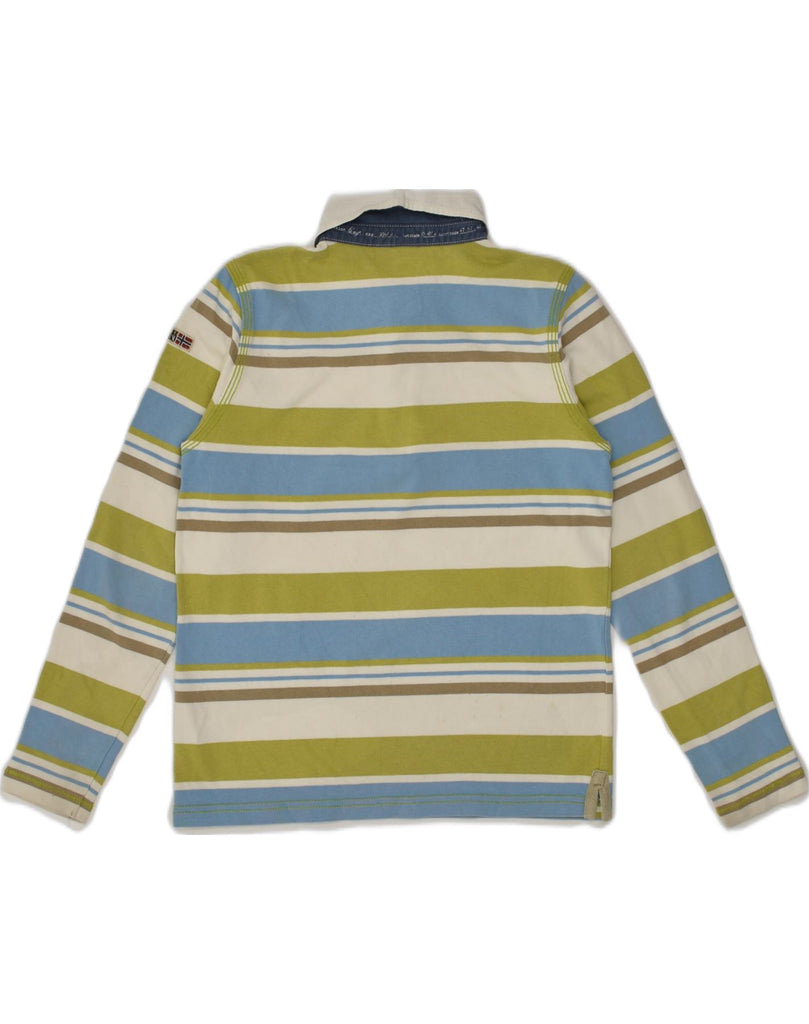 NAPAPIJRI Boys Graphic Long Sleeve Polo Shirt 10-11 Years Multicoloured | Vintage Napapijri | Thrift | Second-Hand Napapijri | Used Clothing | Messina Hembry 