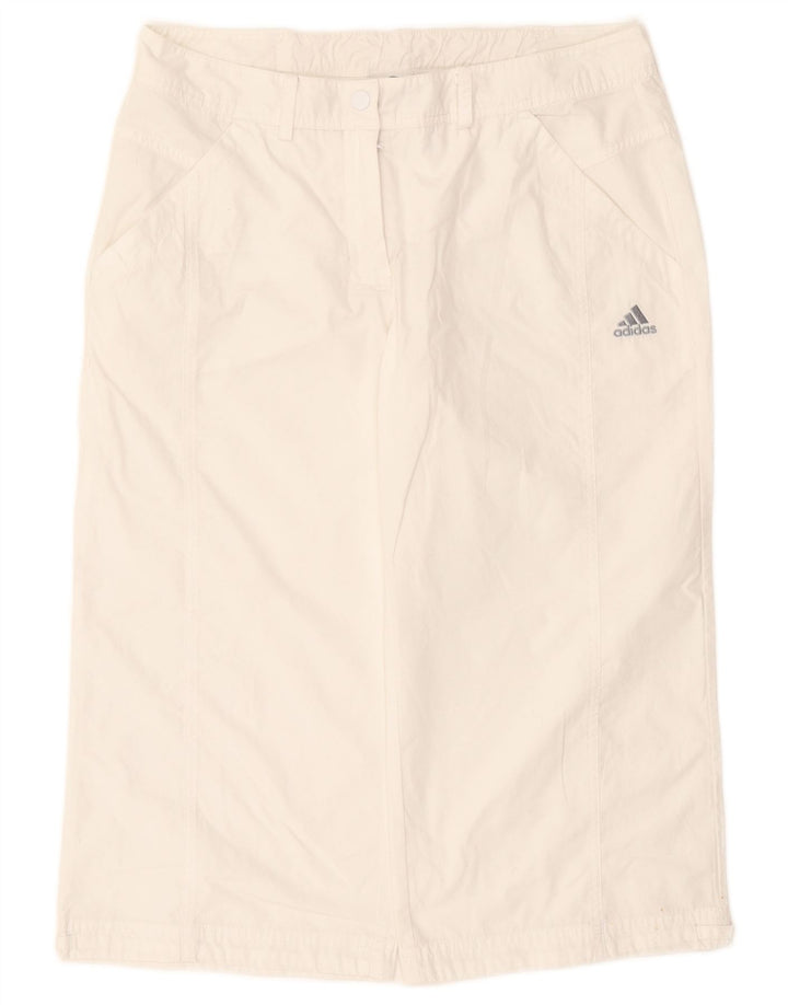 Adidas Womens Clima 365 Capri Trousers UK 12 Medium W30 L20 White