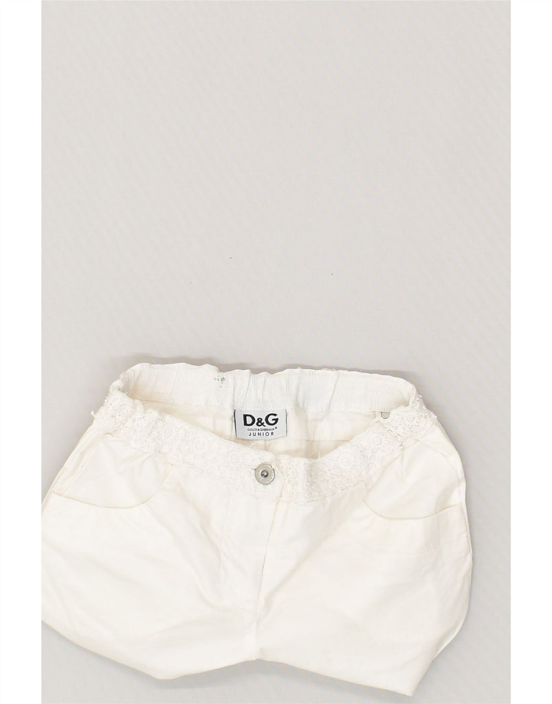 DOLCE & GABBANA Girls Straight Casual Trousers 5-6 Years W22 L20  White | Vintage Dolce & Gabbana | Thrift | Second-Hand Dolce & Gabbana | Used Clothing | Messina Hembry 