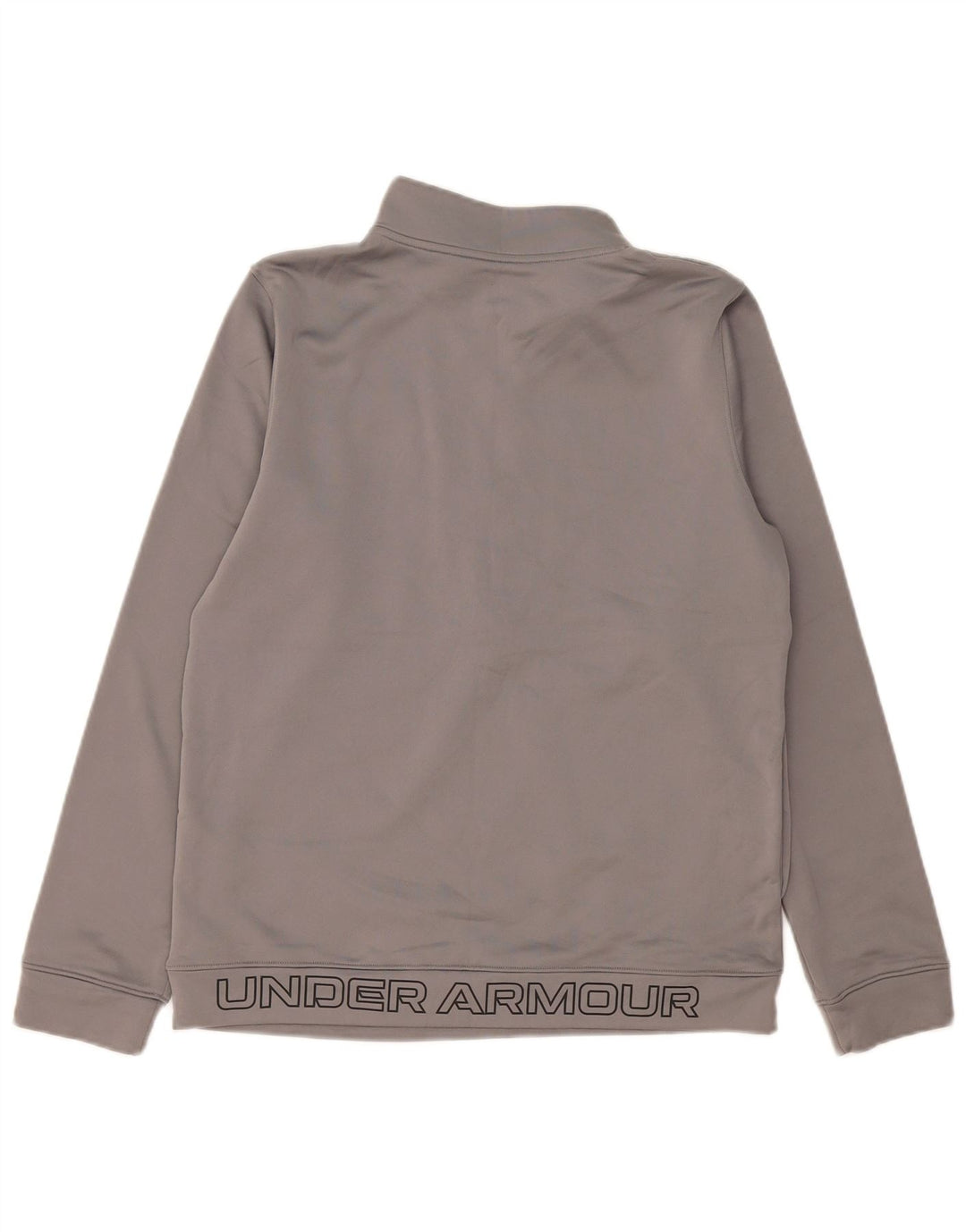 Under Armour Boys Zip Neck Sweatshirt Jumper 13-14 Years XL Grey Polyester