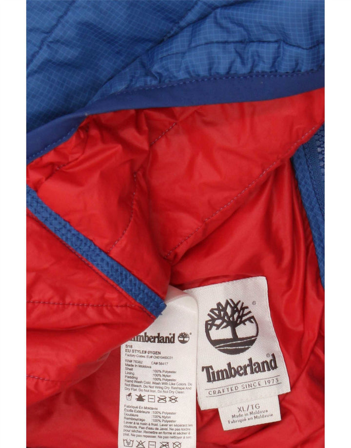 Timberland Mens Padded Jacket UK 42 XL Blue Polyester