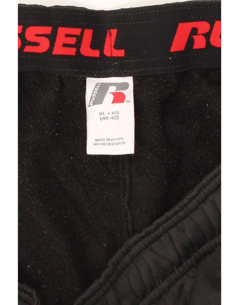 RUSSELL ATHLETIC Mens Tracksuit Trousers XL Black Colourblock Polyester Vintage Russell Athletic and Second-Hand Russell Athletic from Messina Hembry 