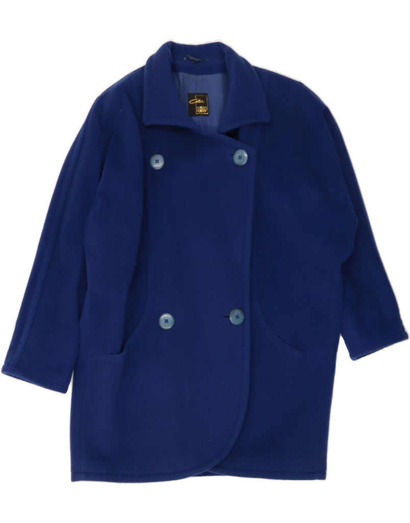 COLETTE WOLFGANG KAISER Womens Double Breasted Coat UK 12 Medium  Blue Vintage Colette Wolfgang Kaiser and Second-Hand Colette Wolfgang Kaiser from Messina Hembry 