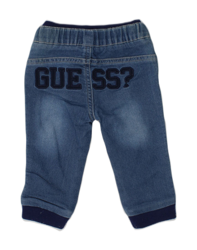 GUESS Baby Boys Graphic Joggers Trousers 6-9 Months W16 L8  Blue Cotton | Vintage Guess | Thrift | Second-Hand Guess | Used Clothing | Messina Hembry 