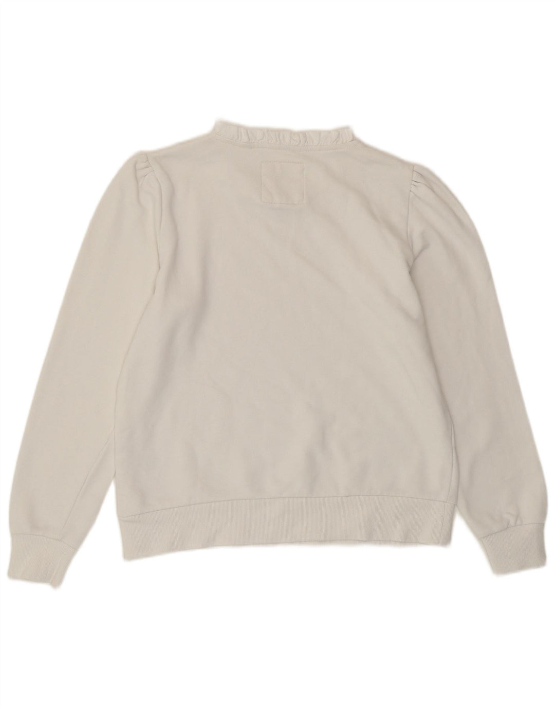 CREW CLOTHING Womens Sweatshirt Jumper UK 12 Medium White Cotton