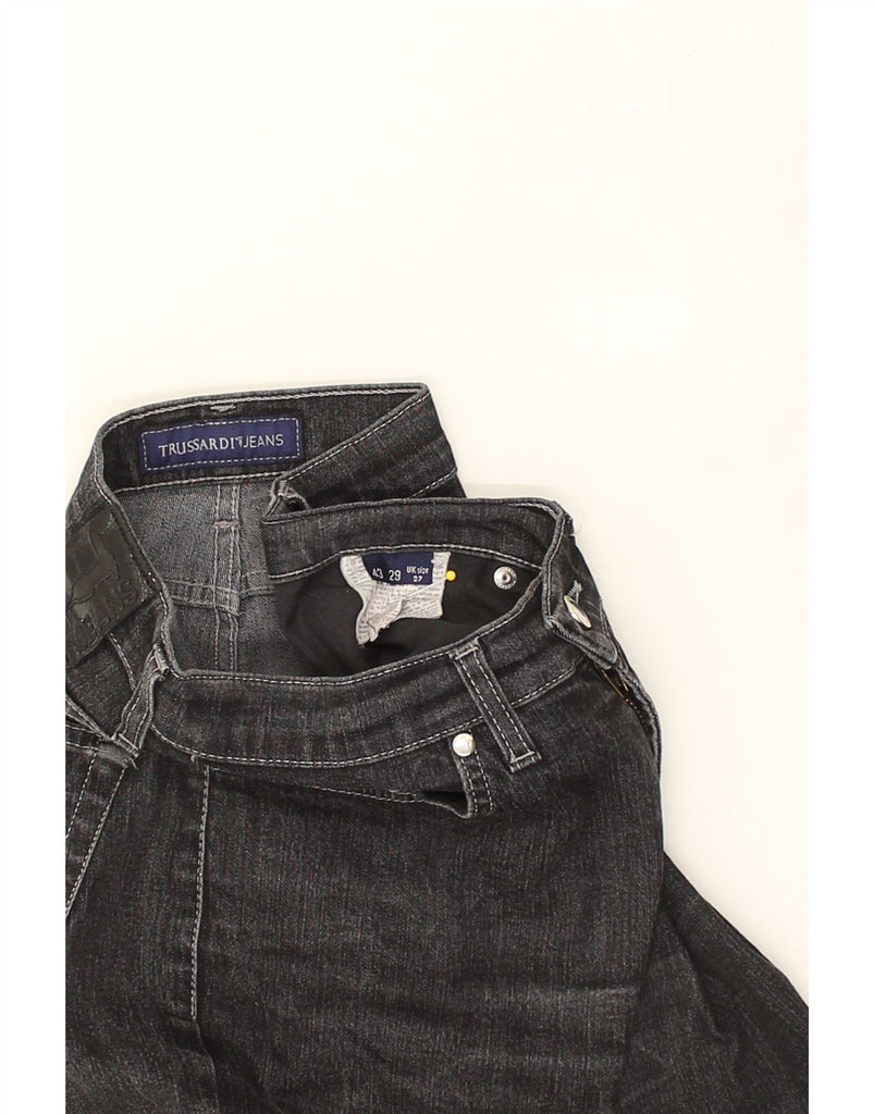 TRUSSARDI Womens Straight Jeans W27 L28 Black Cotton | Vintage Trussardi | Thrift | Second-Hand Trussardi | Used Clothing | Messina Hembry 