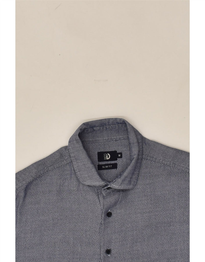 DACK'S Mens Slim Fit Shirt Medium Blue Cotton | Vintage Dack's | Thrift | Second-Hand Dack's | Used Clothing | Messina Hembry 