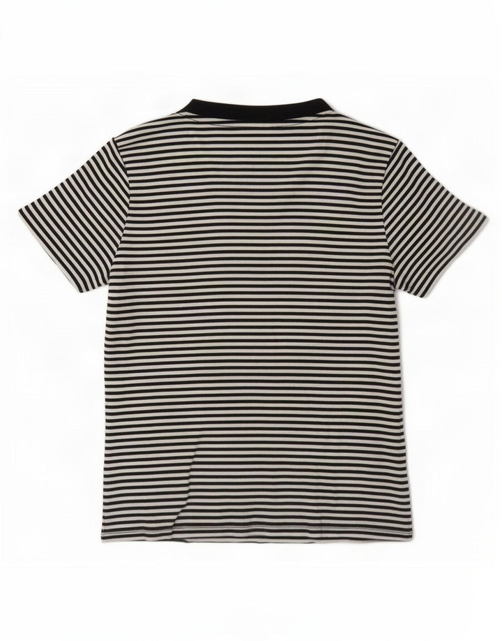 Levi's Womens T-Shirt Top UK 14 Medium Black Pinstripe