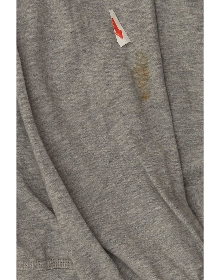 Nike Womens Hoodie Jumper UK 8/10 Small Grey Flecked