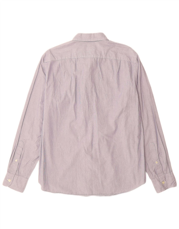 J. Crew Mens Tailored Fit Shirt Medium Blue Pinstripe Cotton