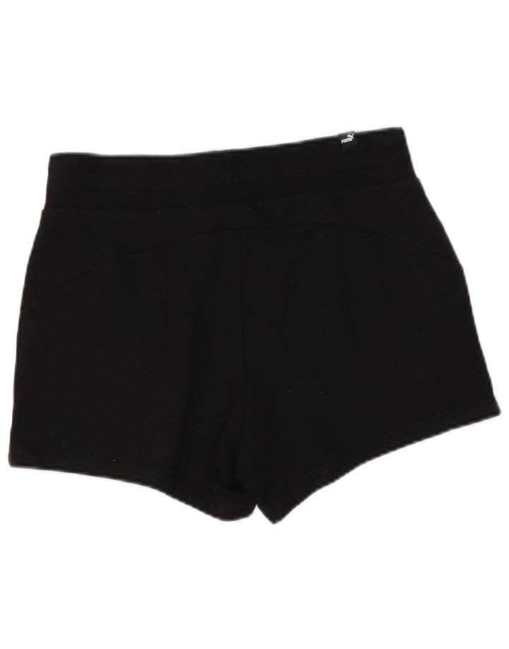 Puma Womens Sport Shorts UK 8 Small Black Cotton