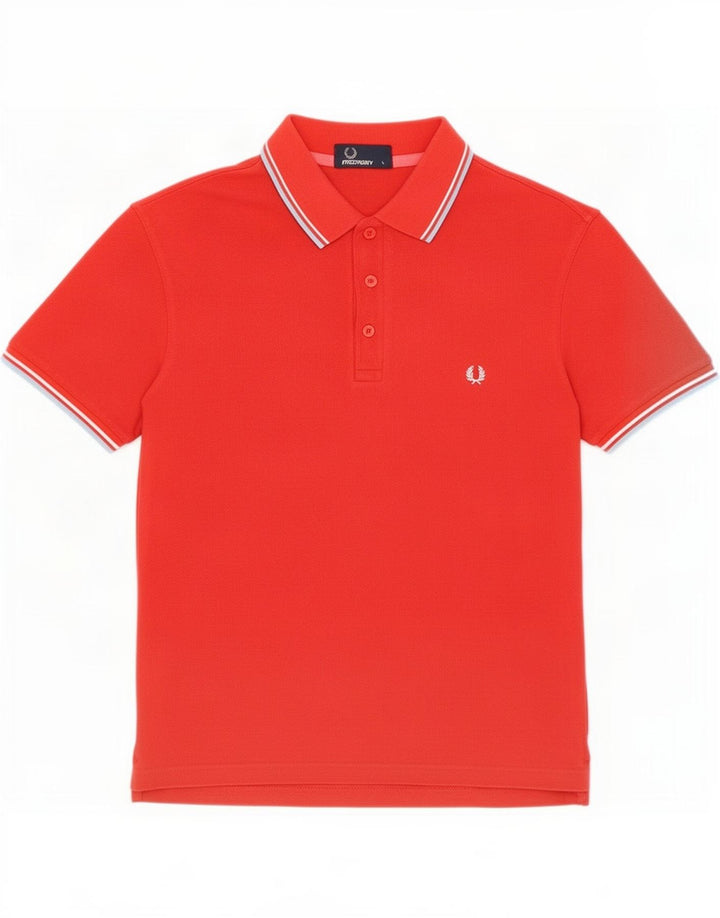 Fred Perry Mens Polo Shirt Large Red Cotton