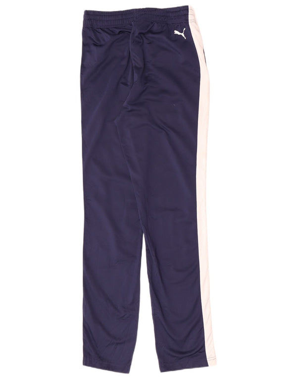 Puma Mens Tracksuit Trousers Small  Navy Blue Colourblock