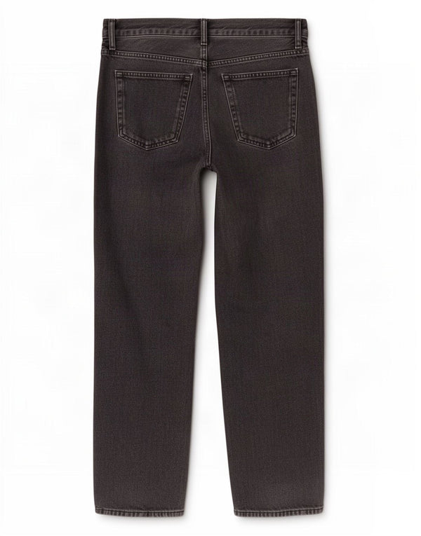 Zara Womens High Waist Straight Jeans EU 40 Medium W30 L27 Black Cotton
