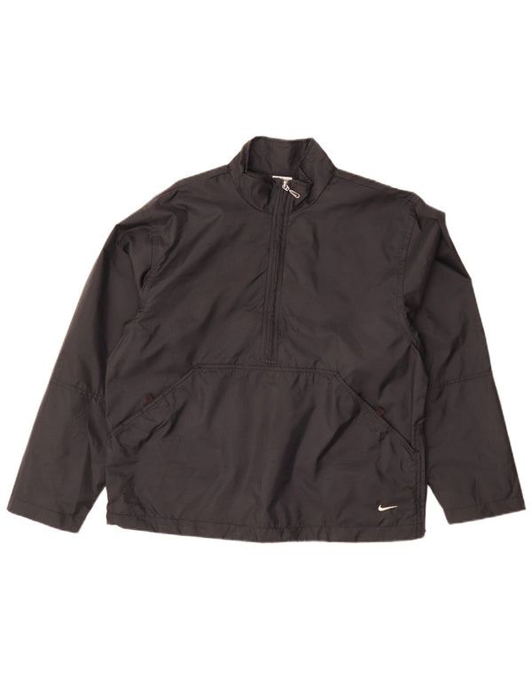 Nike Womens Oversized Pullover Tracksuit Top Jacket US 8/10 Medium Black